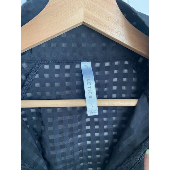 Fabletics Jacket Cleo Women's S Black Lightweight Full Zip Up Checker Pattern - Picture 3 of 4